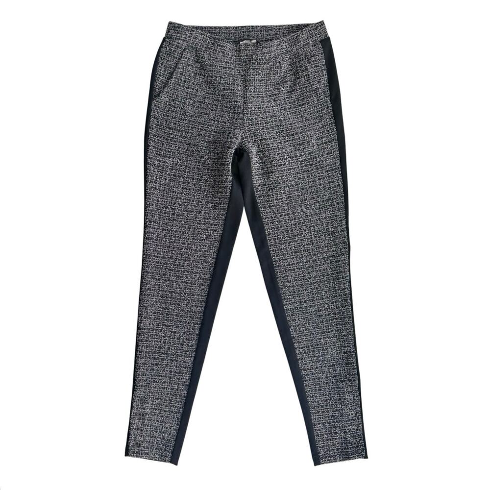 Anthropologie Lilka Black & White Tweed Front Trousers Dress Pants Pockets XS